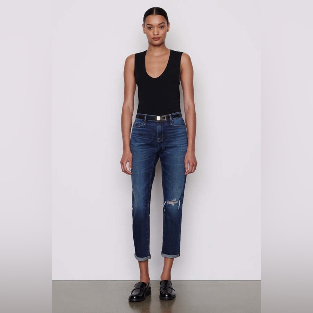 FRAME || Le Garçon Boyfriend Ankle‎ Jeans in Caribou Size 24